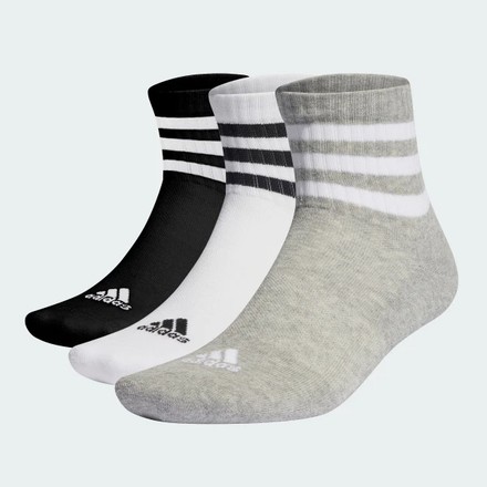 Три пары носков Adidas 3-STRIPES CUSHIONED SPORTSWEAR MID-CUT