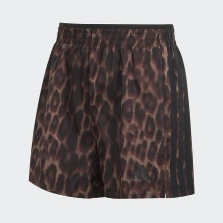 Workout Essentials Leopard Woven Shorts