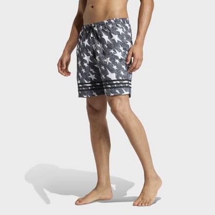 Denim Graphic 3-Stripes Swim Shorts (8 дюймов)