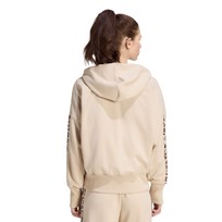Seasonal Essentials Animal Print 3-Stripes Full-Zip Hooded Track Top