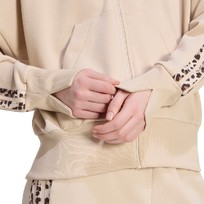 Seasonal Essentials Animal Print 3-Stripes Full-Zip Hooded Track Top