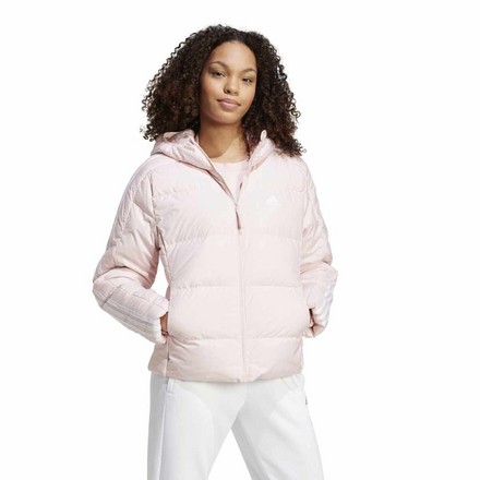 Пуховик Essentials 3-Stripes Mid Down Hooded